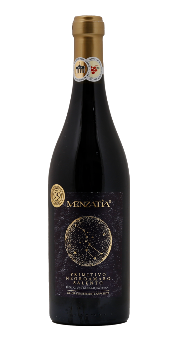 Menzatia Primitivo Negroamaro Salento Blue Edition 2022 Menzatìa Meravino DE